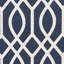 Tapis bleu marine / ivoire en coton Holsworthy-19270301