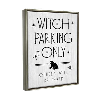 " Witch Parking Humorous Halloween Toad Grain Pattern " by Daphne Polselli