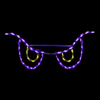 Décoration de fenêtre éclairée effrayant éclairé yeux à del 44