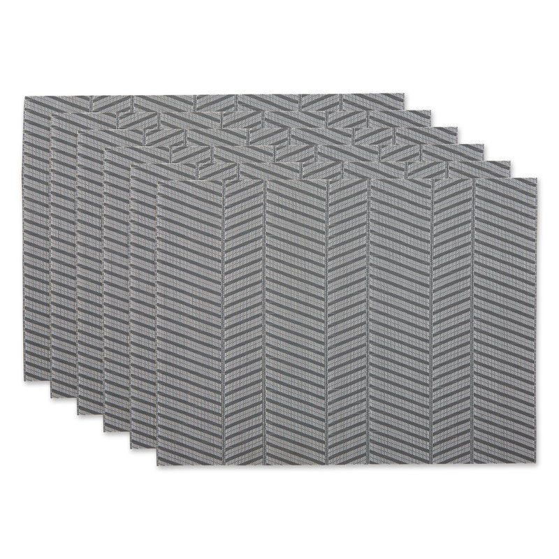 Ensemble de napperons 6 pièces, gris