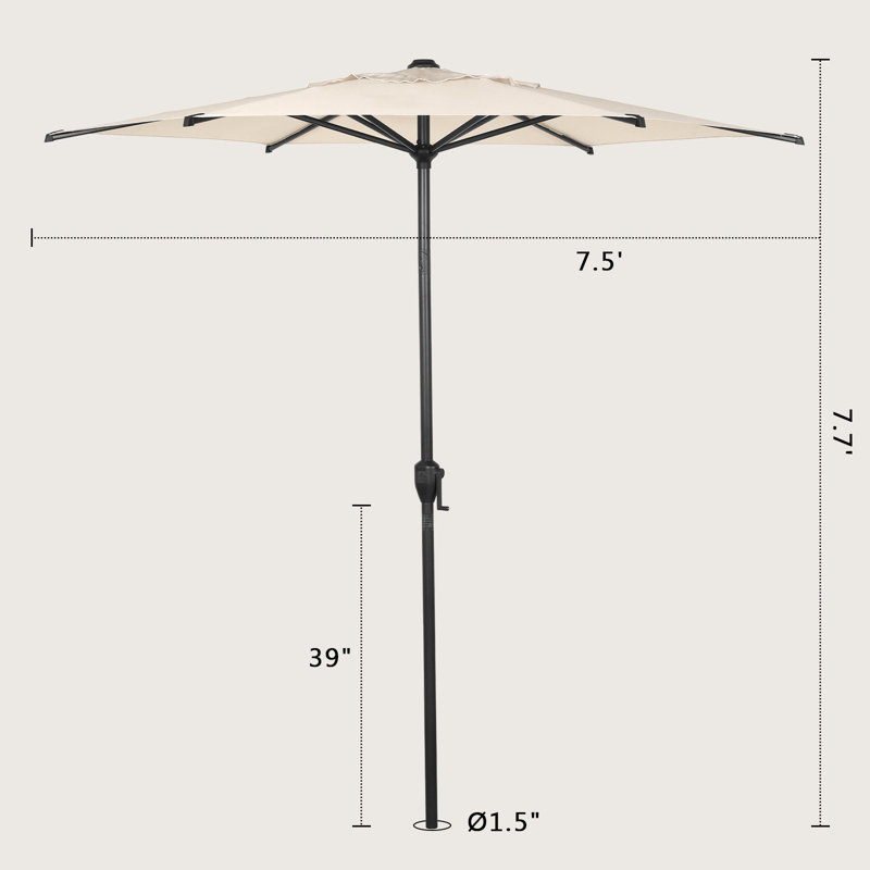 Parasol de marché 108 po Lyon, Beige, L 90 po x P 90 po