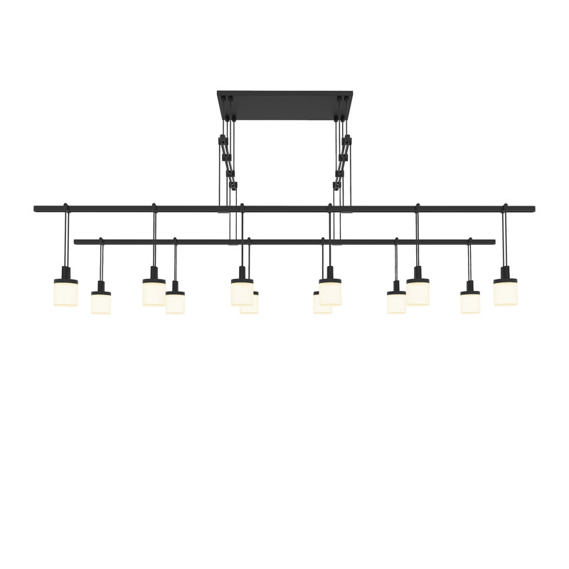 Suspenders 12 - Light Stain Black LED Kitchen Island Pendant