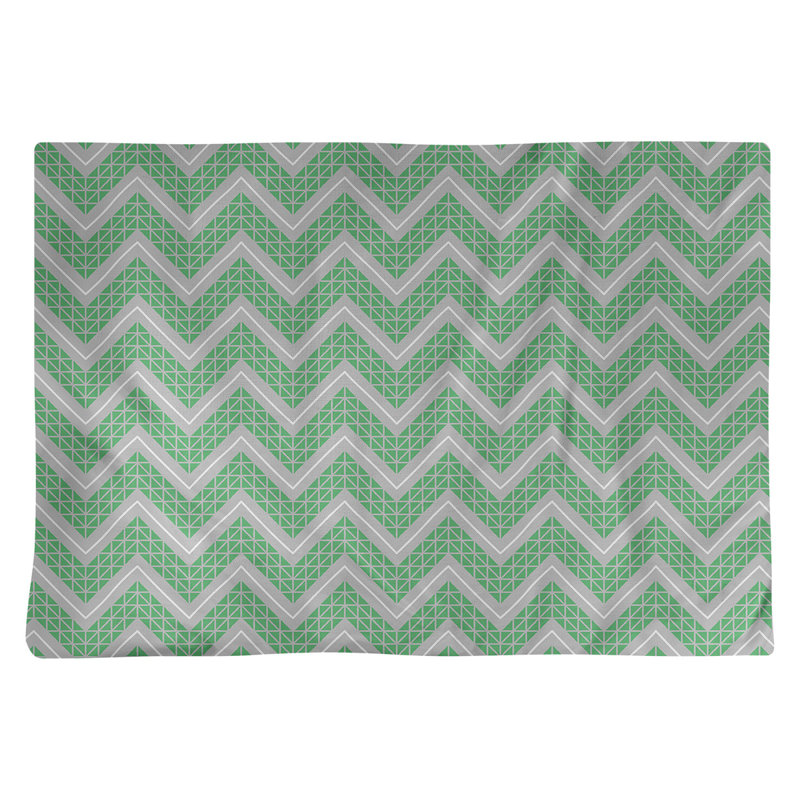 Récapitulatif de coton 18 po à la main classic Stephenie, Vert / gris clair, Polyester