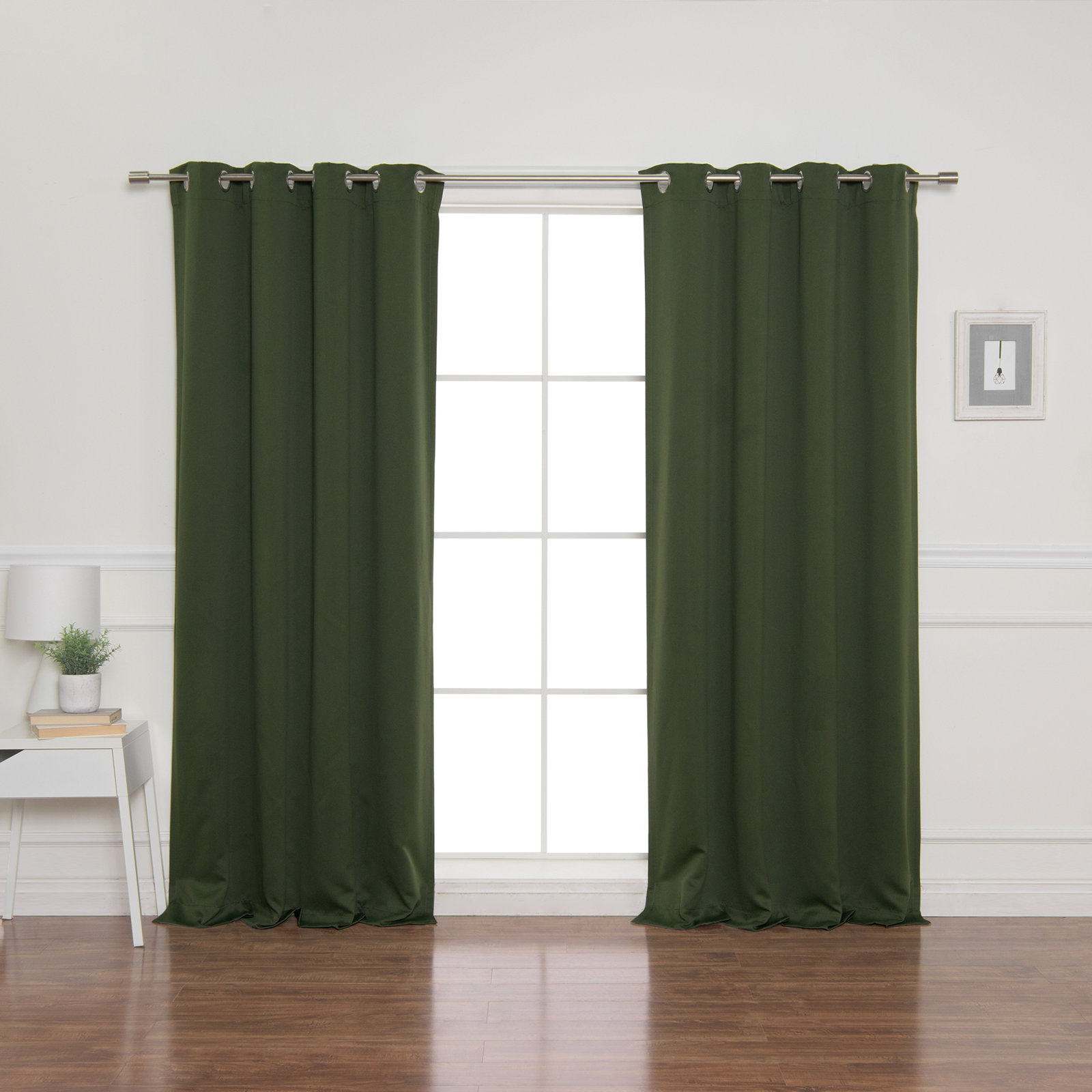 Schaeffer Blackout Thermal Curtain Panel Set, 52" W x 84" L, Moss
