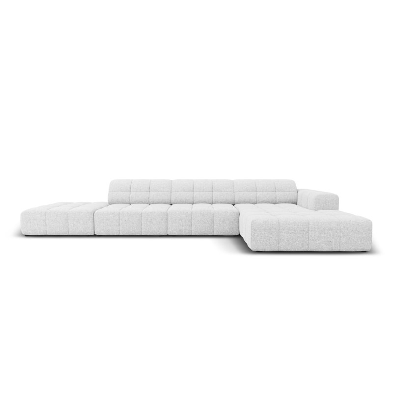 Chicago 5 Seater Corner Sofa, Grey, Right Hand Facing