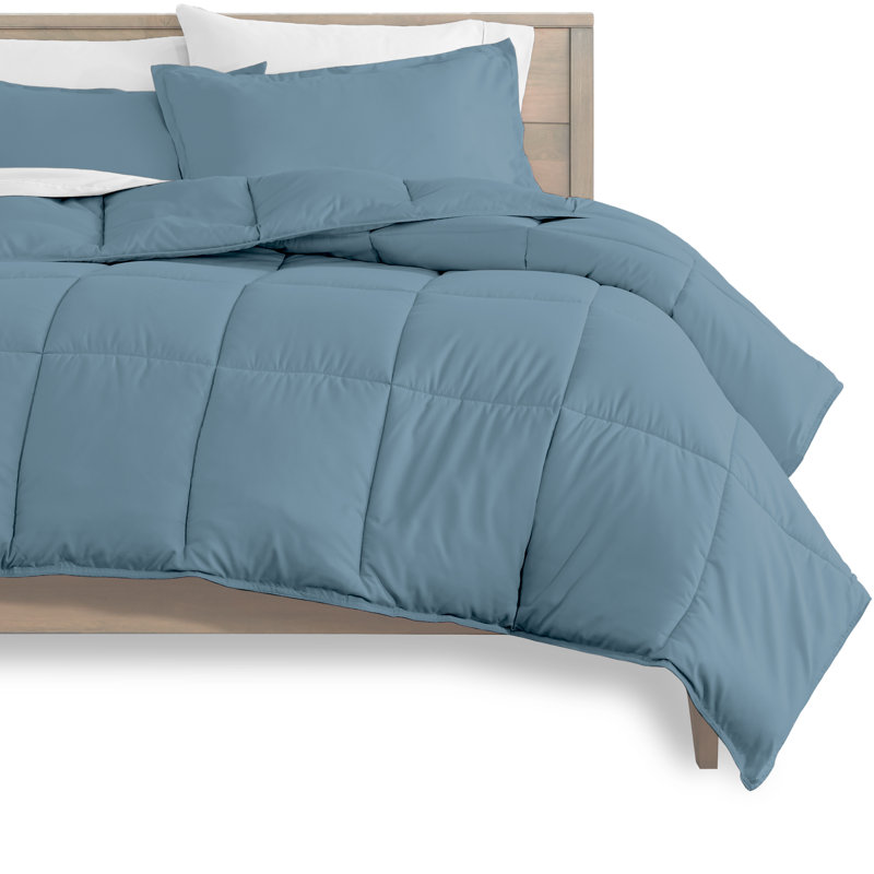 Modern & Contemporary Comforter, Coronet Blue/White, California King Comforter + Pillowcases