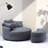 Danieal Upholstered Barrel Chair with Ottoman-453383919