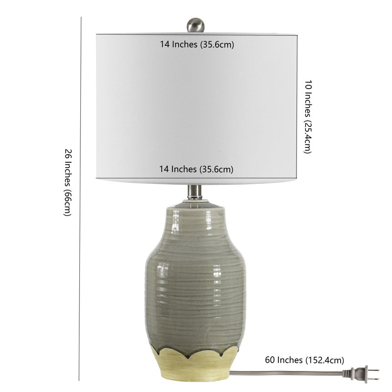 Lampe de table 26 po gris / jaune Canizales