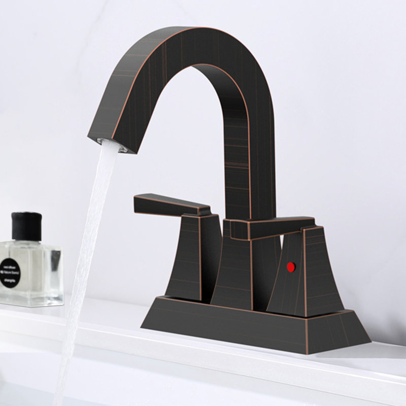 Topcraft Stainless Steel Two Handle Bathroom Faucet With Pop-Up Drainer
