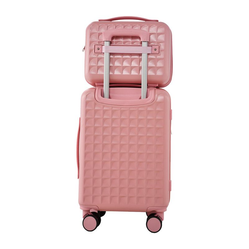 Pink 2‑Piece Hardside Luggage Set