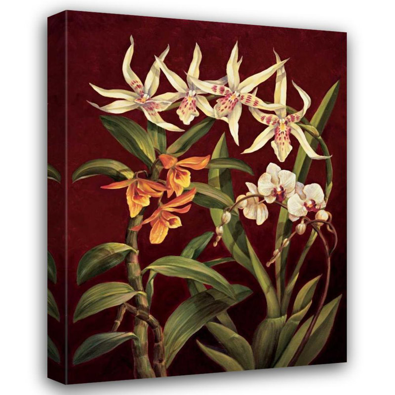 Art Astoria Grand Jimenez, galerie d'art sur toile tendue Rodolfo, Trio d'orchidées I, H 24 po x l 19 po
