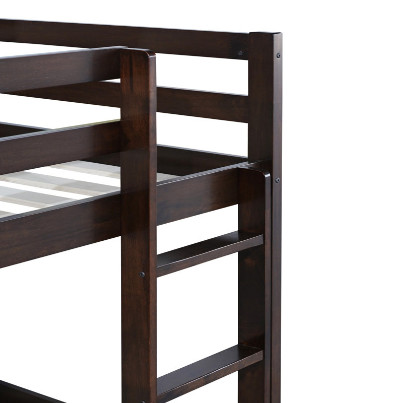 Twin Over Twin Standard Bunk Bed, Espresso