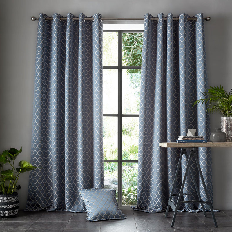 Aldbury Room Darkening Curtain Pair, 229 W x 137 D cm, Danube