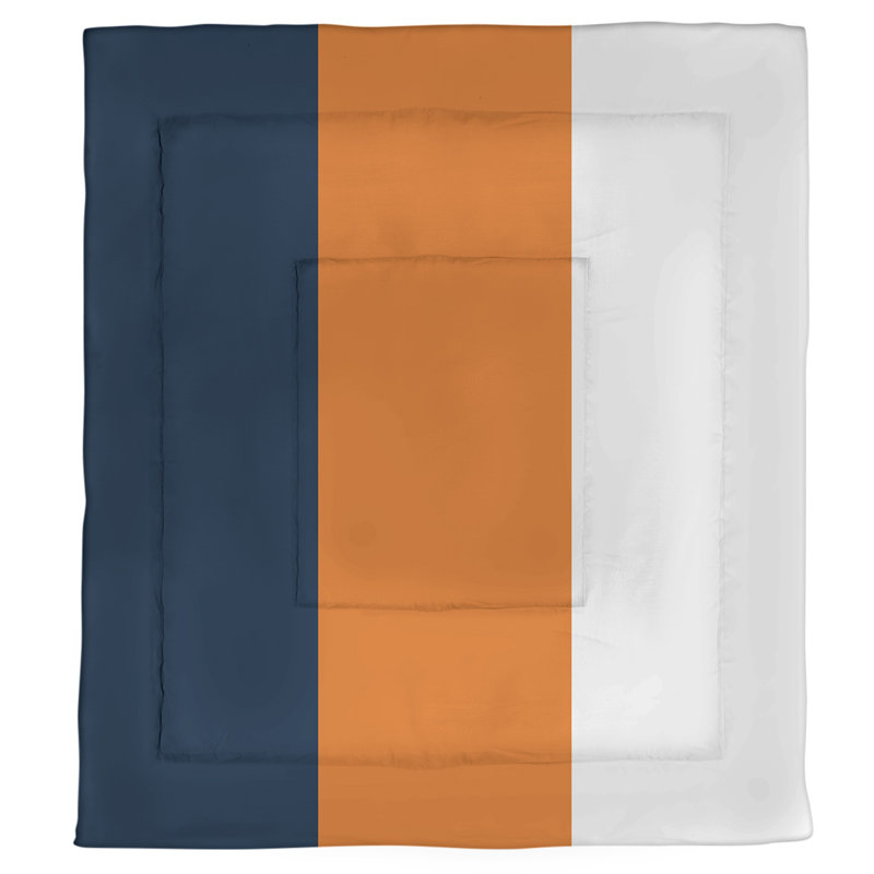 Baltimore Baseball Single Reversible Comforter, Twin Comforter, Blue/Orange