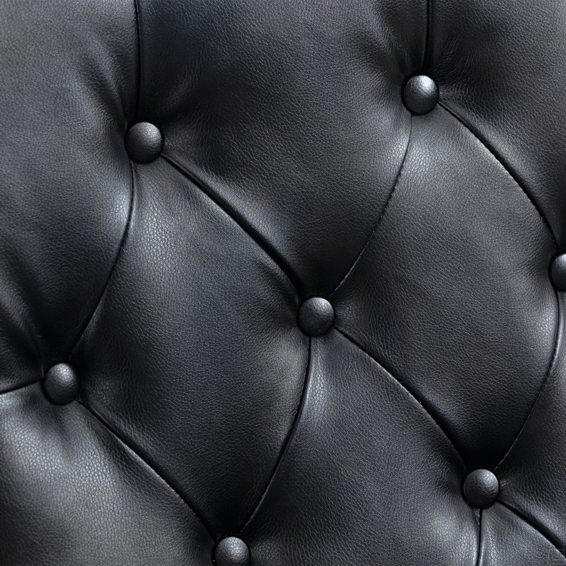 Chaise avec accoudoirs et structure en bois, Noir