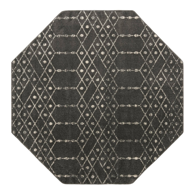 Ippazio Geometric Indoor Rug, Octagon 7'10" x 7'10"