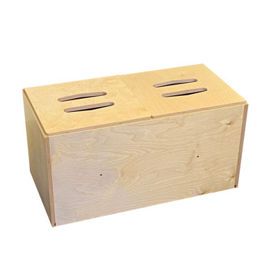 KUBeez 2 Compartment Solid Wood Classroom Cabinet