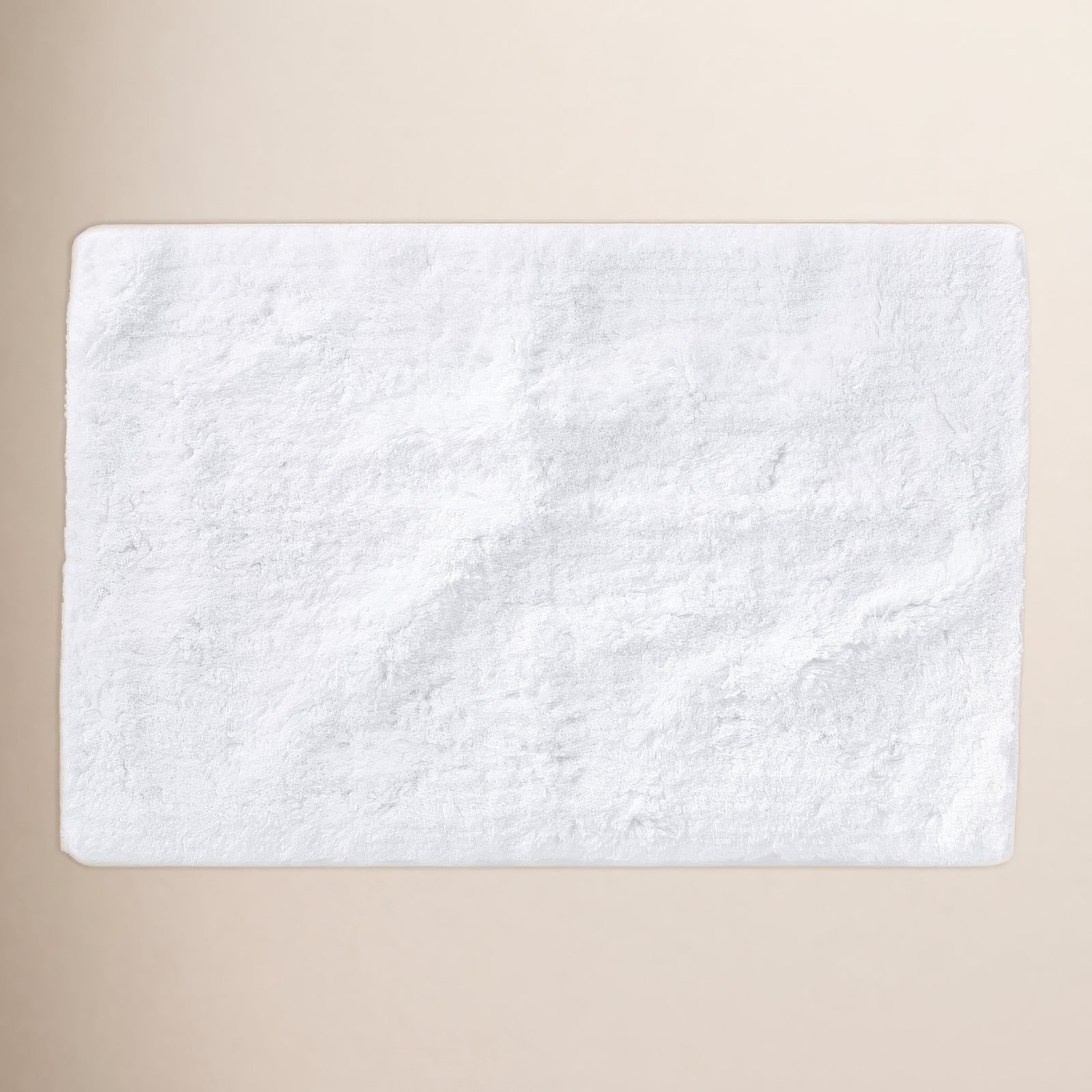 Shag Organic Bath Rug, Alpine White, 36" L x 24" W