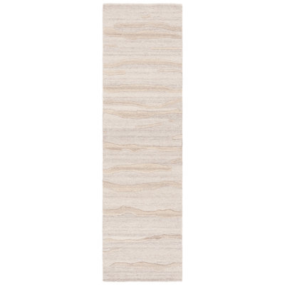 Oza Abstract Hand Tufted Wool/Cotton Abstract Rug in Beige