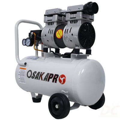 1.5HP Silent Oil-Free Air Compressor 8 Gallon, Oil-Free, Electric Shop Air Compressor Portable,Lightweight With Wheels, 70 Dba Noise Level, With Automatic Drain Valve,Light Gray