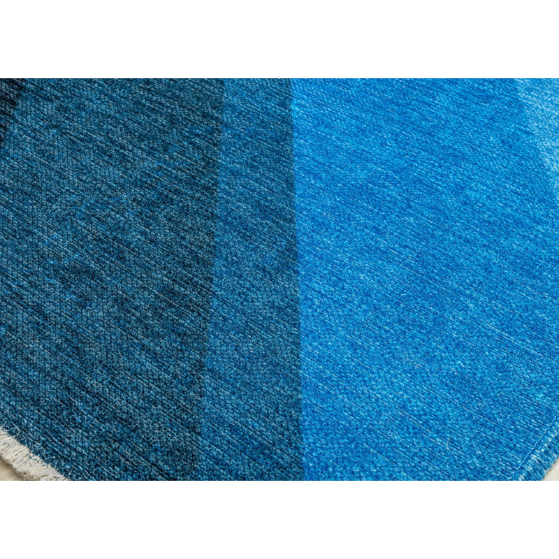 Maisie Modern True Blue Area Rug, Rectangle 7'10" x 10'10"
