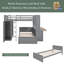 Lit mezzanine double avec lit simple, tablettes, bureau-1750040569
