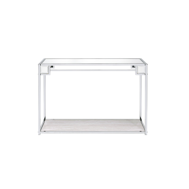 Hohenstein 44'' Glass Top Console Table