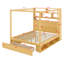 Canopy bed frame with bookcase headboard, usb outlets and led lights, storage cubbies, footboard drawer and reversible rack-2114065323-2114065324