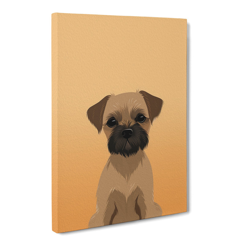 Border Terrier Minimalism - Wrapped Canvas, 76cm H x 50cm W x 3cm D