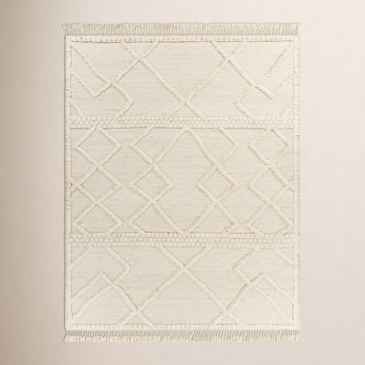 Leanna Hand-Knotted Beige Moroccan Rug
