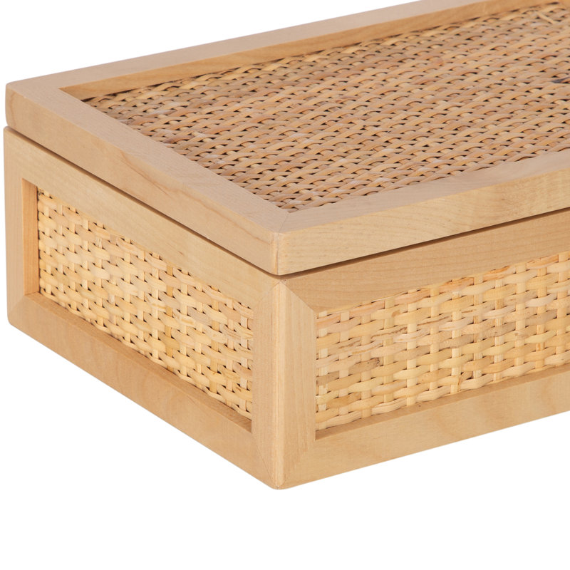 Ensemble de deux boîtes de rangement empilables en rotin Ori Modern