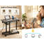 28" Industrial Side Table with Metal Frame