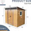 Rangement extérieur en métal 6 pi x 5 pi avec plaque transparente et serrure - remise visible sécuritaire pour l'intérieur du patio-131257846