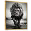 Lion noir et blanc qui court en Afrique - Art mural grand lion-244046754-217948545