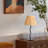 17'' Playful Metal Table Lamp with Natural Raffia Shade