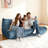 Bean Bag Chair, Giant Bean Bag Chairs For Adults, 3 Seater Fireside Chair, Lazy Large Floor Bean Bag Sofa For Living Room, Bedroom, Dorm, Office-1911454423