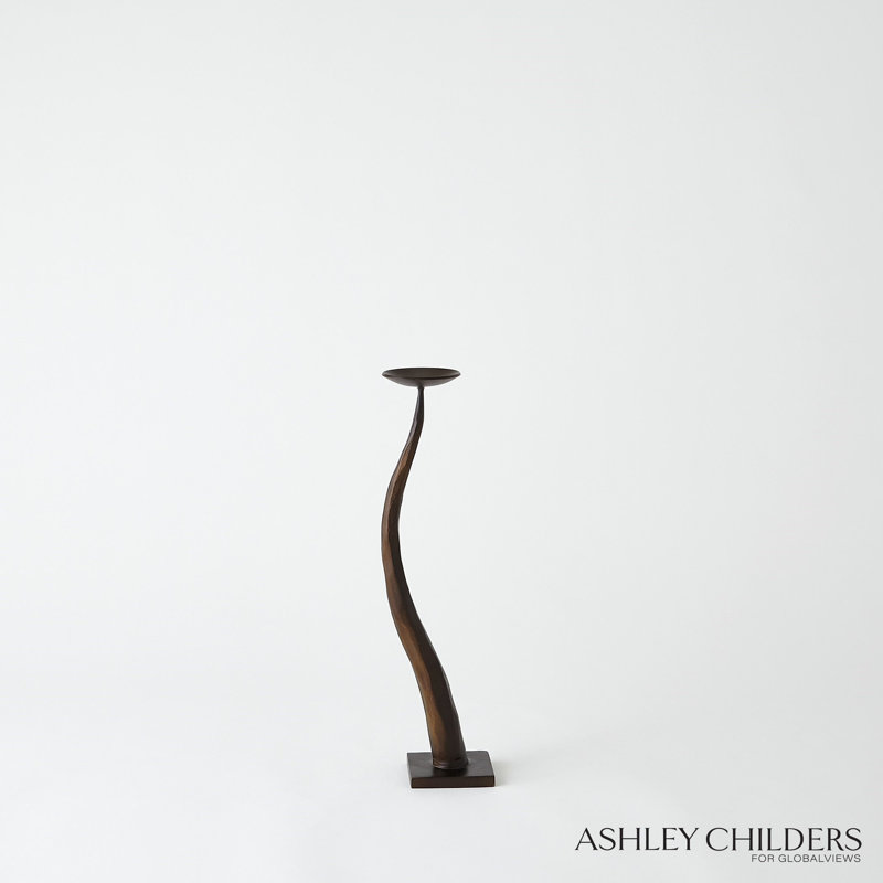 Chiseled Candle Holder-Short, 17" H x 3.5" W x 3.5" D