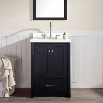 Ensemble de meuble-lavabo à simple cuve 25 "avec miroir Pavinka