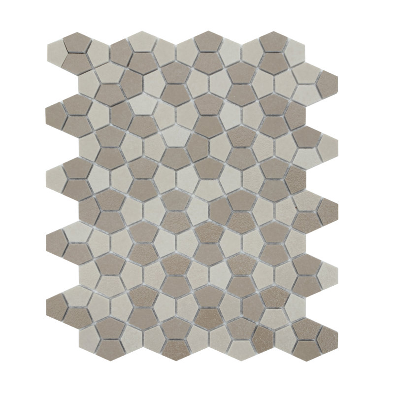 Carreau de mosaïque pour mur et plancher en verre 0,6 po x 0,6 po Gaia, Fer