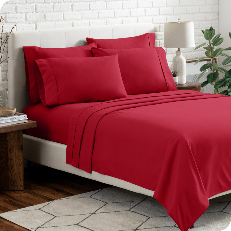 Microfiber Sheet Set with Bonus Pillowcase Set, Turquoise, Full XL