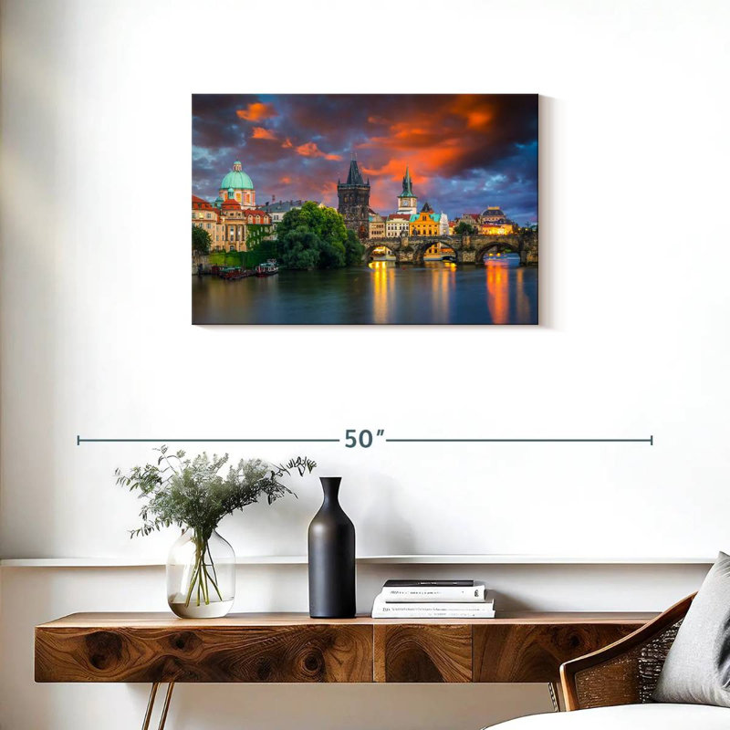 Pont Charles Lilie Vltava, H 20 po x l 30 po