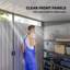 Outsunny 9ft x 6.5ft Metal Shed with Lightsky Panels Double Doors, Grey