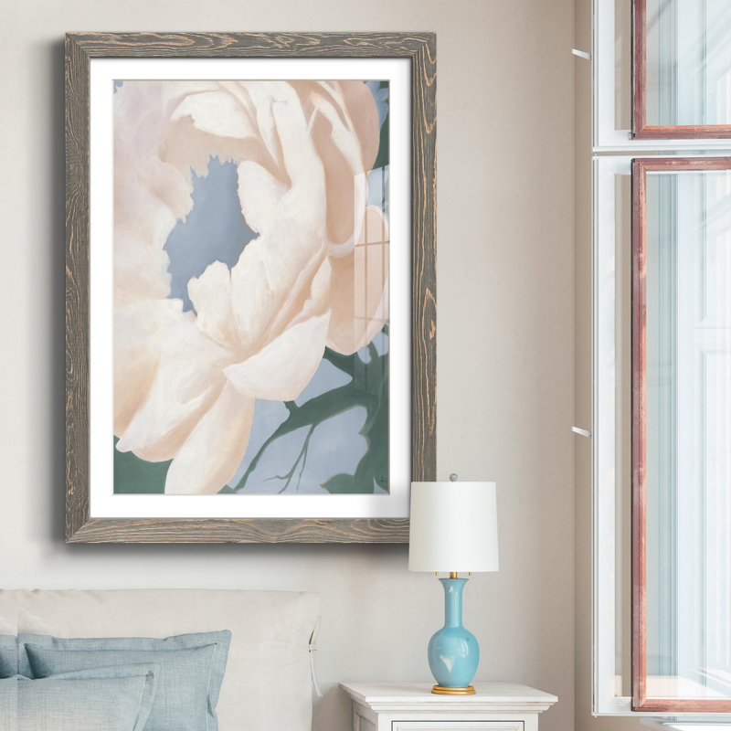 Étude florale I - Impression de cadre photo sur papier, H 37,5 po x l 27,5 po x P 1,5 po, gris