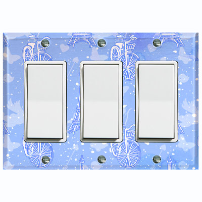 3 - Gang Toggle Light Switch Standard Wall Plate