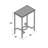 Oxendine Mirrored Glass Top End Table