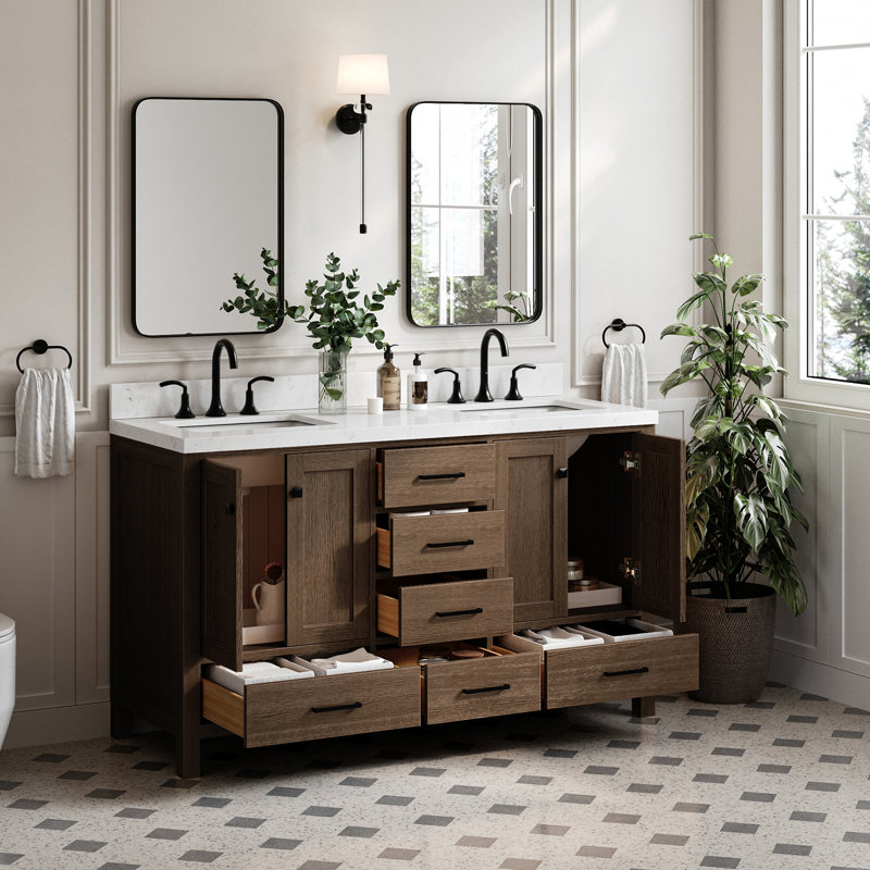 Cambridge 60'' W Bathroom Vanity Base, White
