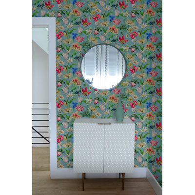Harrison Howard Enchanted Garden 18' L x 20.5" W Peel and Stick Wallpaper Roll