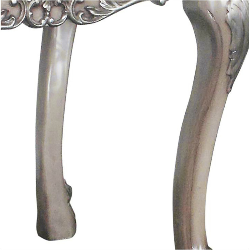 Table de bout carrée rétro blanc os