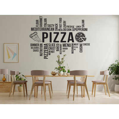 Pizza Wall Decal Restaurant Wall Decal Pizzeria Wall Sticker Wall Decal Pizza Wall Art Window Wall Sticker Pizza Decor 345RS