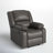 Arland Contemprary Faux Leather Pillow Back Recliner-1815504420